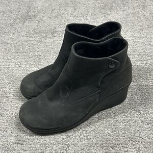 Keen Akita Ankle Boots Womens 8 Slate Gray Wedge Leather Snap Closure